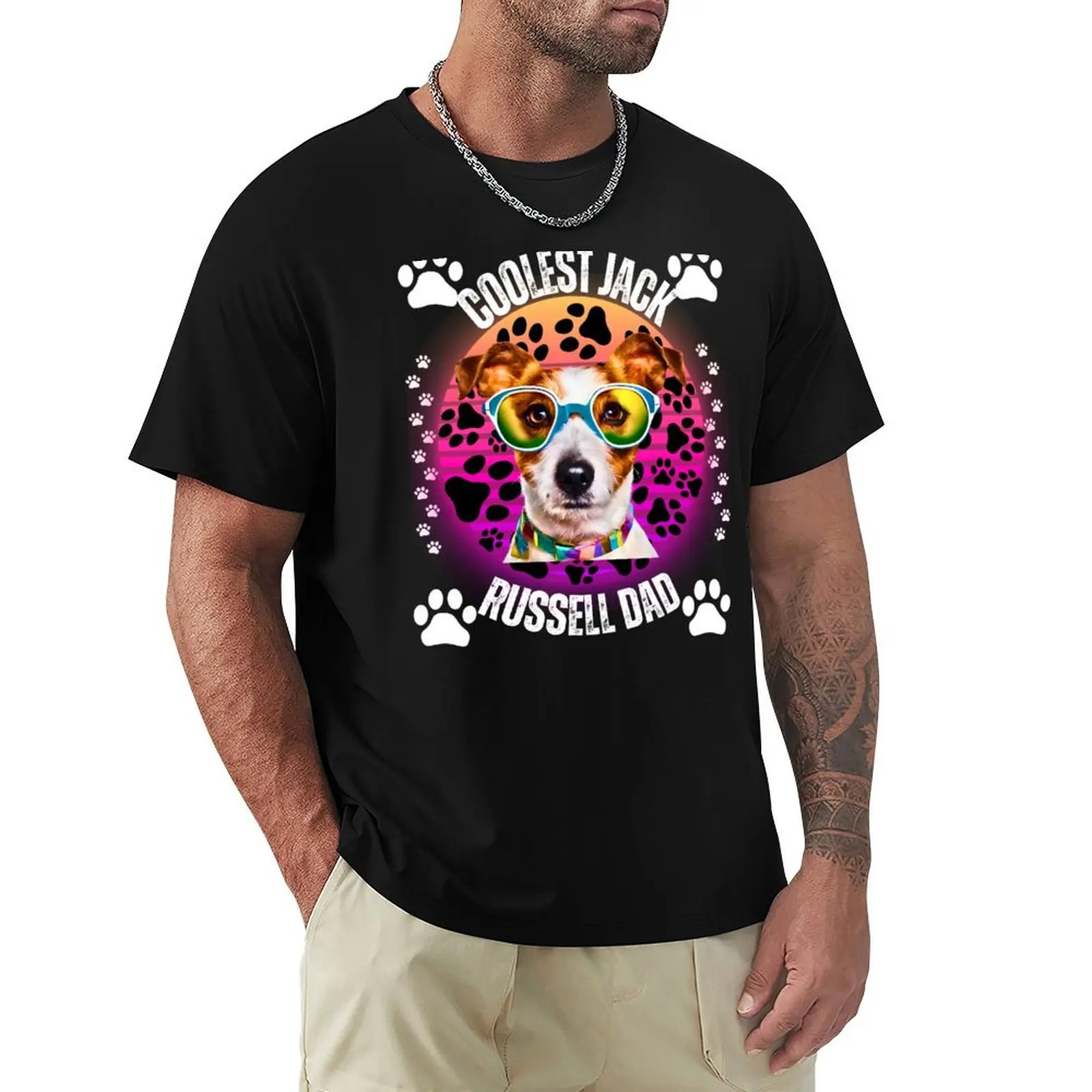 

Jack Russel Lover Quote Jack Russell Dad T-Shirt summer top animal prinfor boys mens big and tall t shirts