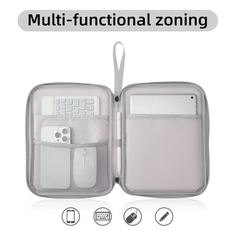 Tablet Sleeve Bag for iPad Pro 12.9 11 inch iPad 10th Air 5 4 3 10.9 10.2 inch 9th 8th 7th Generation Waterproof Zipper Pouch image 4