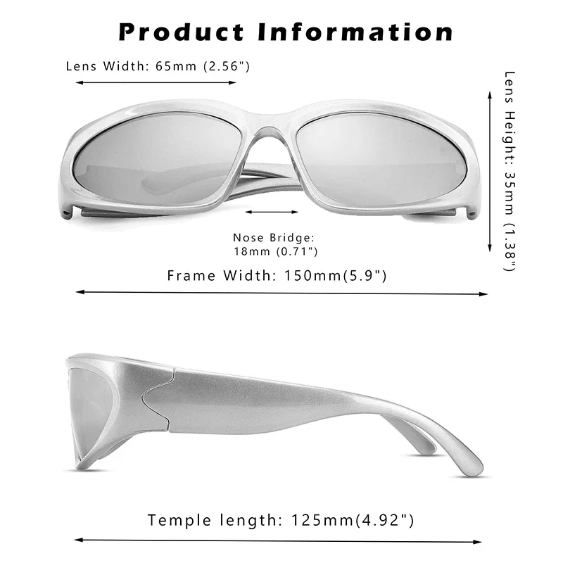 Lunettes de soleil ovales pour hommes et femmes, Vintage, à enrouler, à la mode, pour Sport de plein air, nuances UV400, nouvelle collection