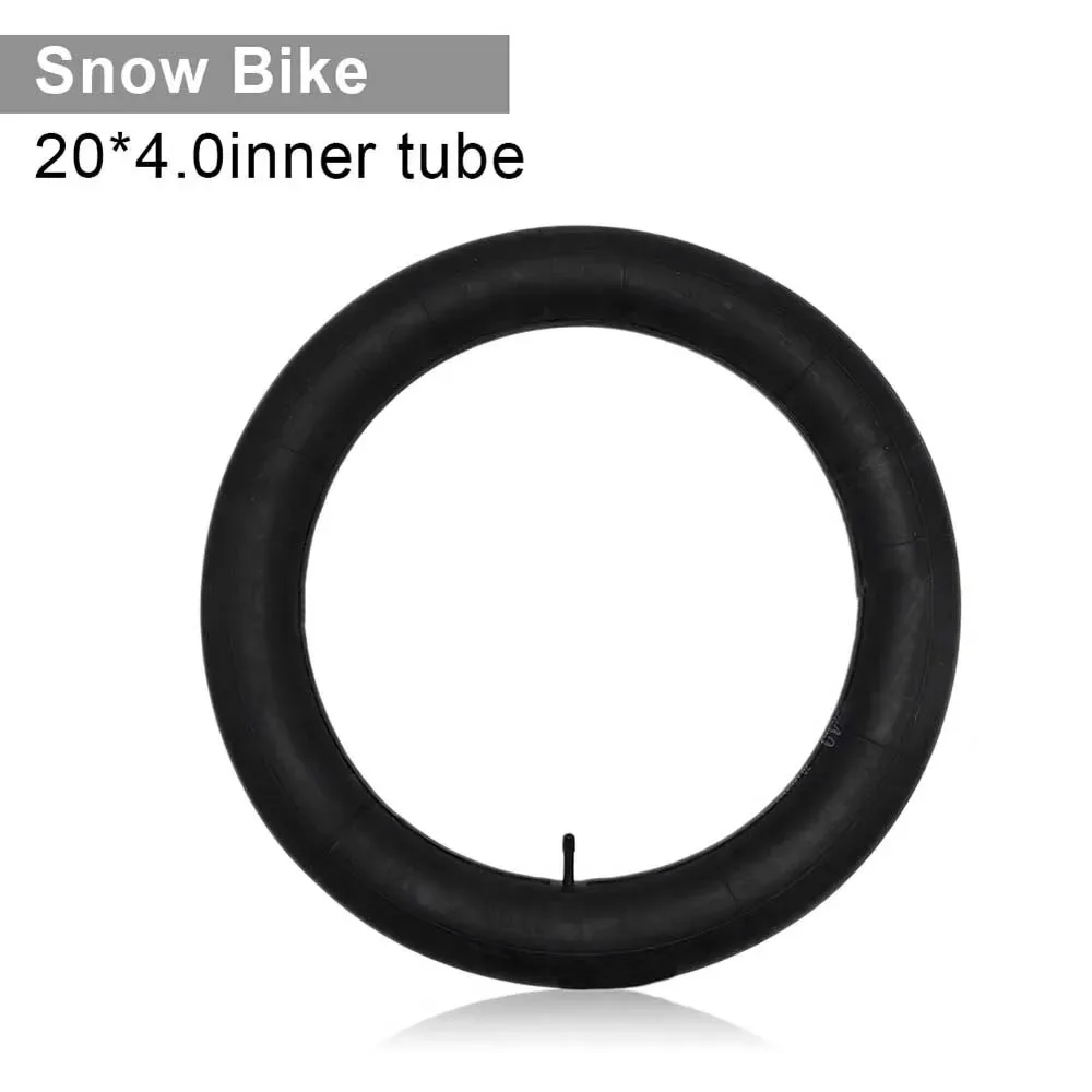 Durable 20 x 4.0 Inch Bicycle Inner Tube Wided Rubber MTB Inner Tube Thicken Black Snow Bike Spare Tube For Snowmobiles Bicycles