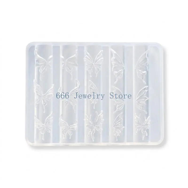 F2TD Heat Resistant Resin Template With Elegant Butterfly For Salon Home Use