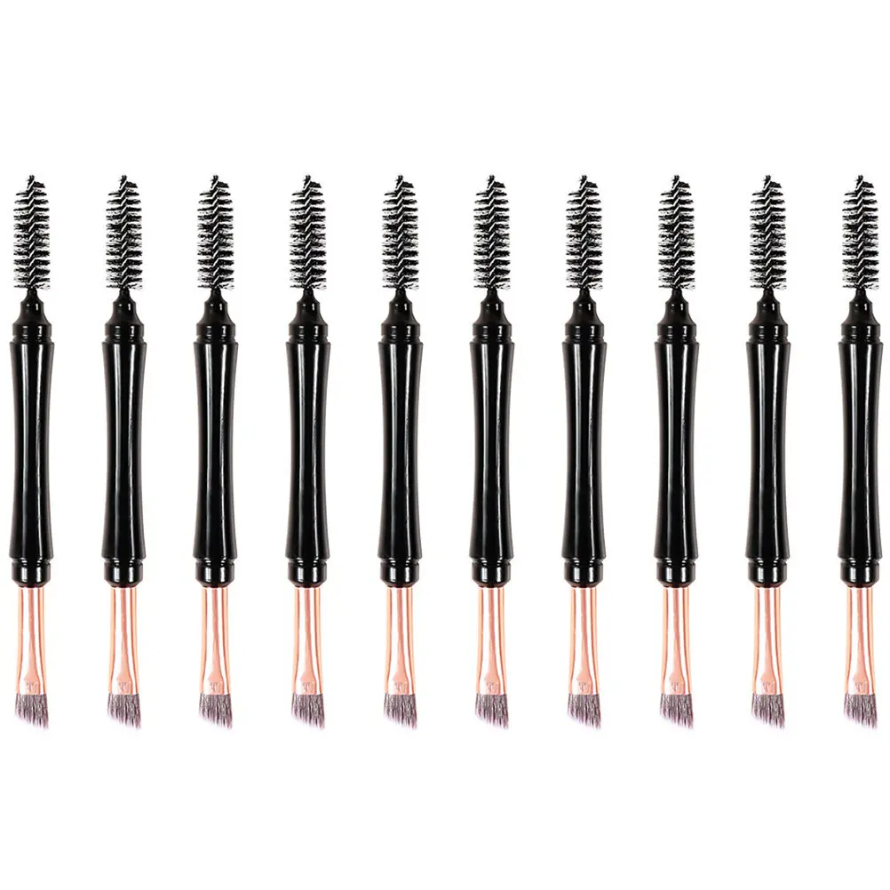 

Набор из 10 кистей для бровей: двусторонние кисти для макияжа, расческа для бровей и ресниц, дорожный набор косметических принадлежностей