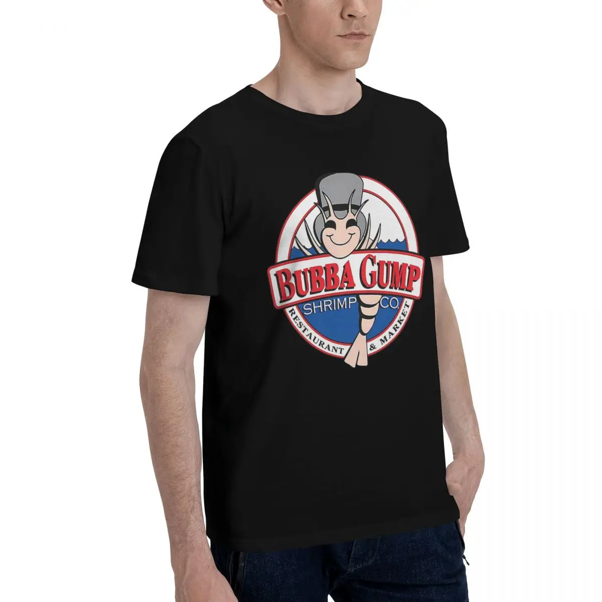 Bubba Gump Shrimp Co Forest Gump Movie Logo 100% Cotton Casual Breathable Confortable Kawaii Men's Clothing Brands Mens Gifts