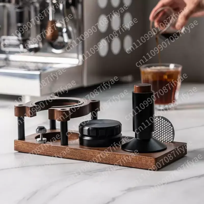 1/54/58 mm Wooden Coffee Press Seat Powder Press Cloth Powder Filler Seat Italian Coffee Machine Storage Rack