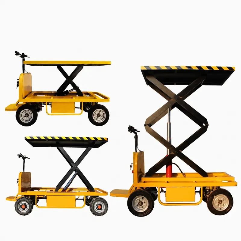 Heavy Duty Electric 4 Wheel Flatbed Truck Warehouse Transport Vehicle Hill Climbing Battery Powered Cargo Cart for Storage