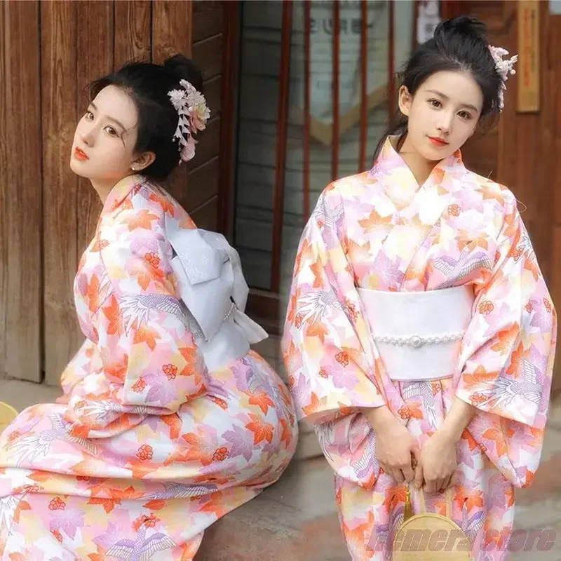 Kimono Women Japanese Traditional Yukata Haori Kimonos Cosplay Blouse Gown Female Summer Fashion Photography Clothes Party Dress