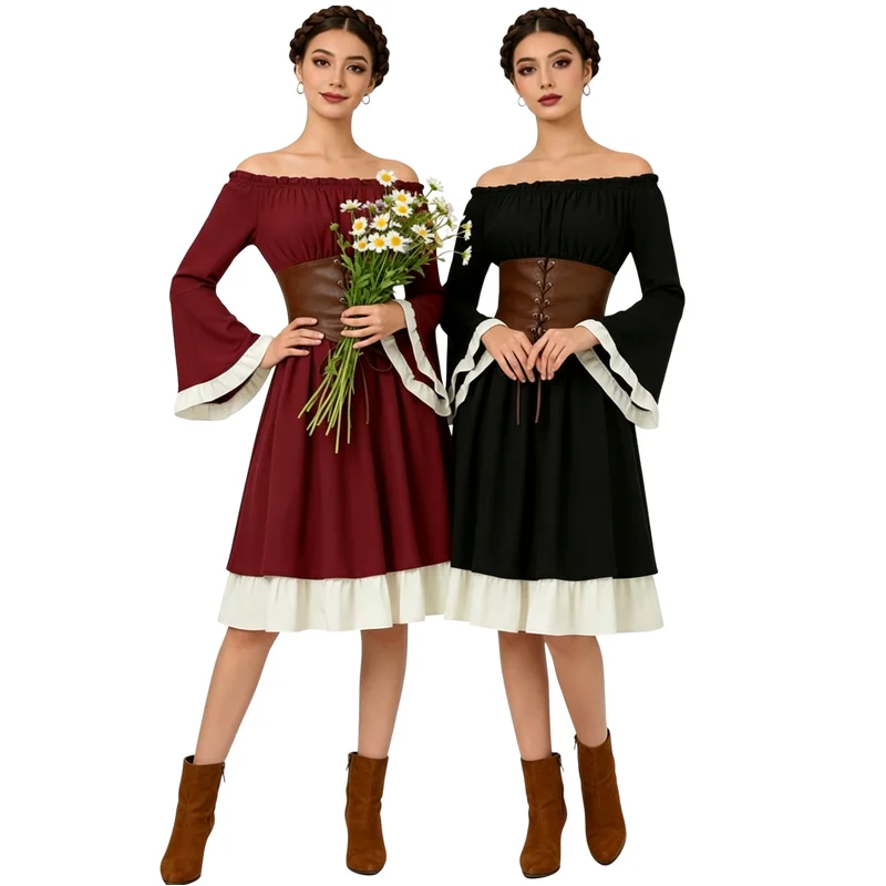Robe midi médiévale de la Rena - Medieval Renaissance Dress Women avis et prix