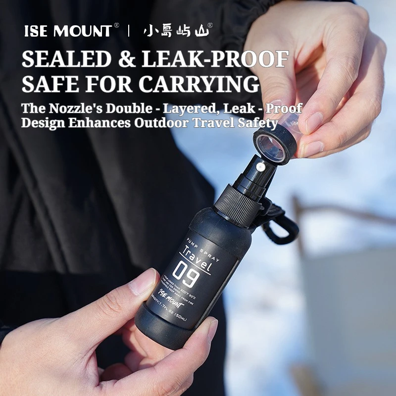 زجاجة رذاذ تكتيكية سعة 50 مل - موزع كحول سيليكون للتخييم/المشي لمسافات طويلة، تصميم معلق محمول مقاوم للتسرب وقابل لإعادة الاستخدام #3