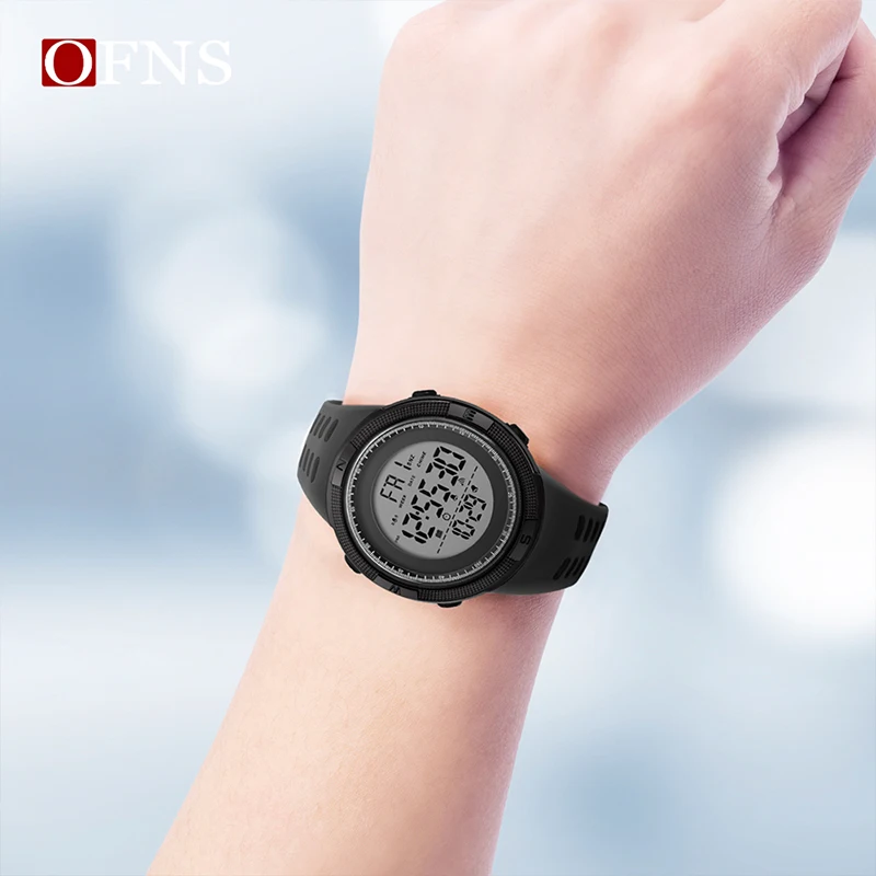 OFNS Brand Fashion Outdoor Sport Watch Men Multifunction Watches Alarm Clock Stopwatch Waterproof Military Digital Reloj Hombre