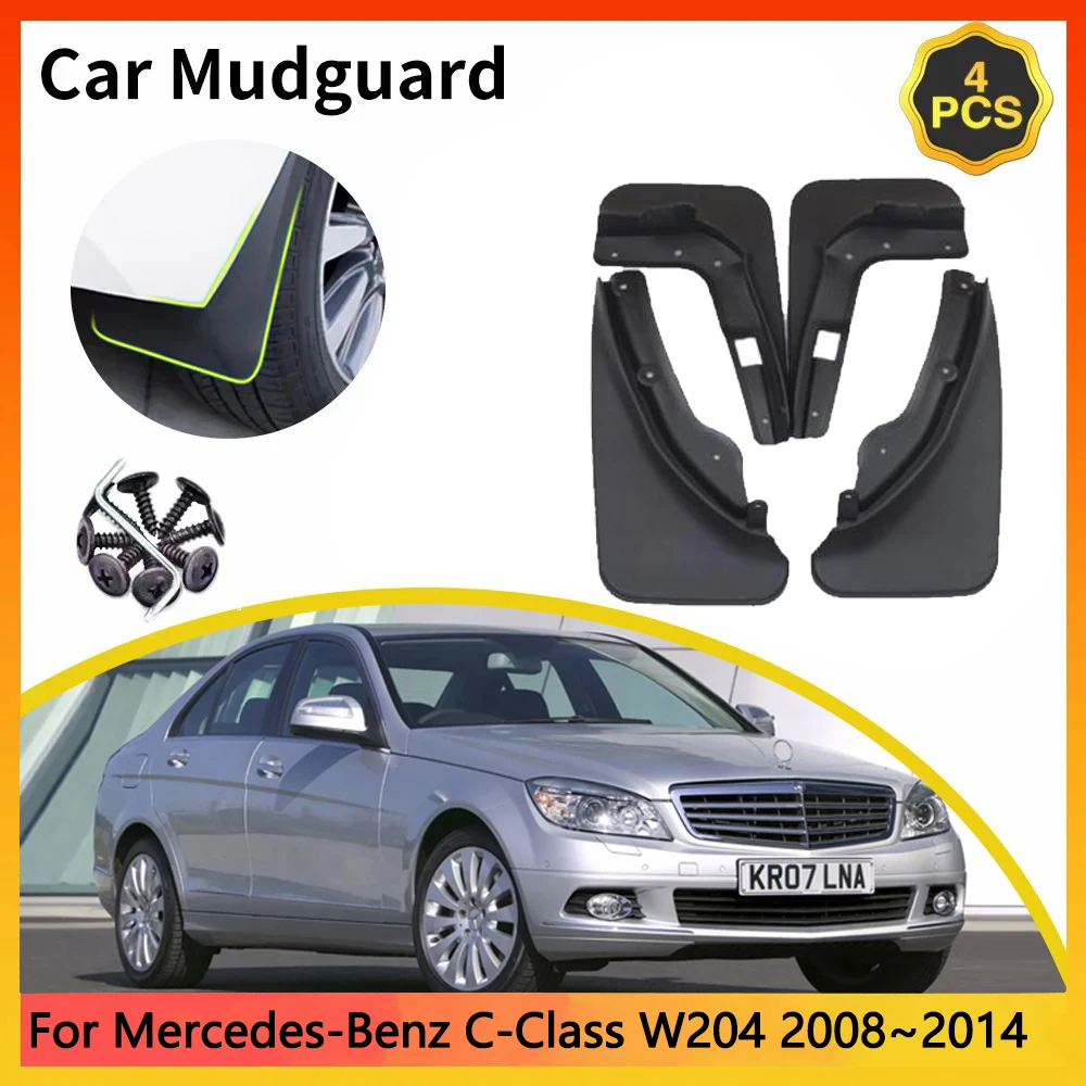 

Для Mercedes-Benz C-Class W204 MK3 2008~2014 2009 Автомобильные брызговики Брызговики Брызговики Аксессуары для крыльев Авто