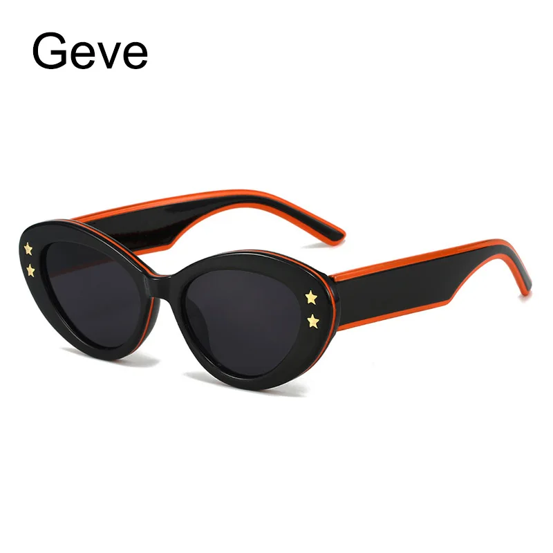 Fashion Black Cat Eye Sunglasses For Women Luxury Designer Black Small Frame Sun Glasses Shades UV400 Vintage Glasses