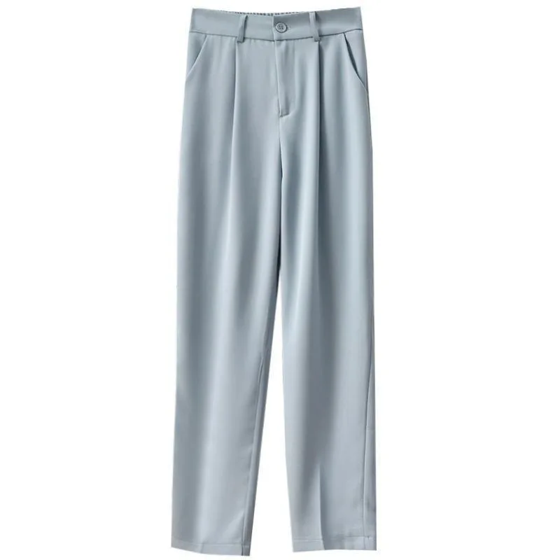 Suit Pants Women's 2025 Spring and Autumn New Design Sense Niche High Waist Loose and Thin Straight Wide Leg Casual Pants
