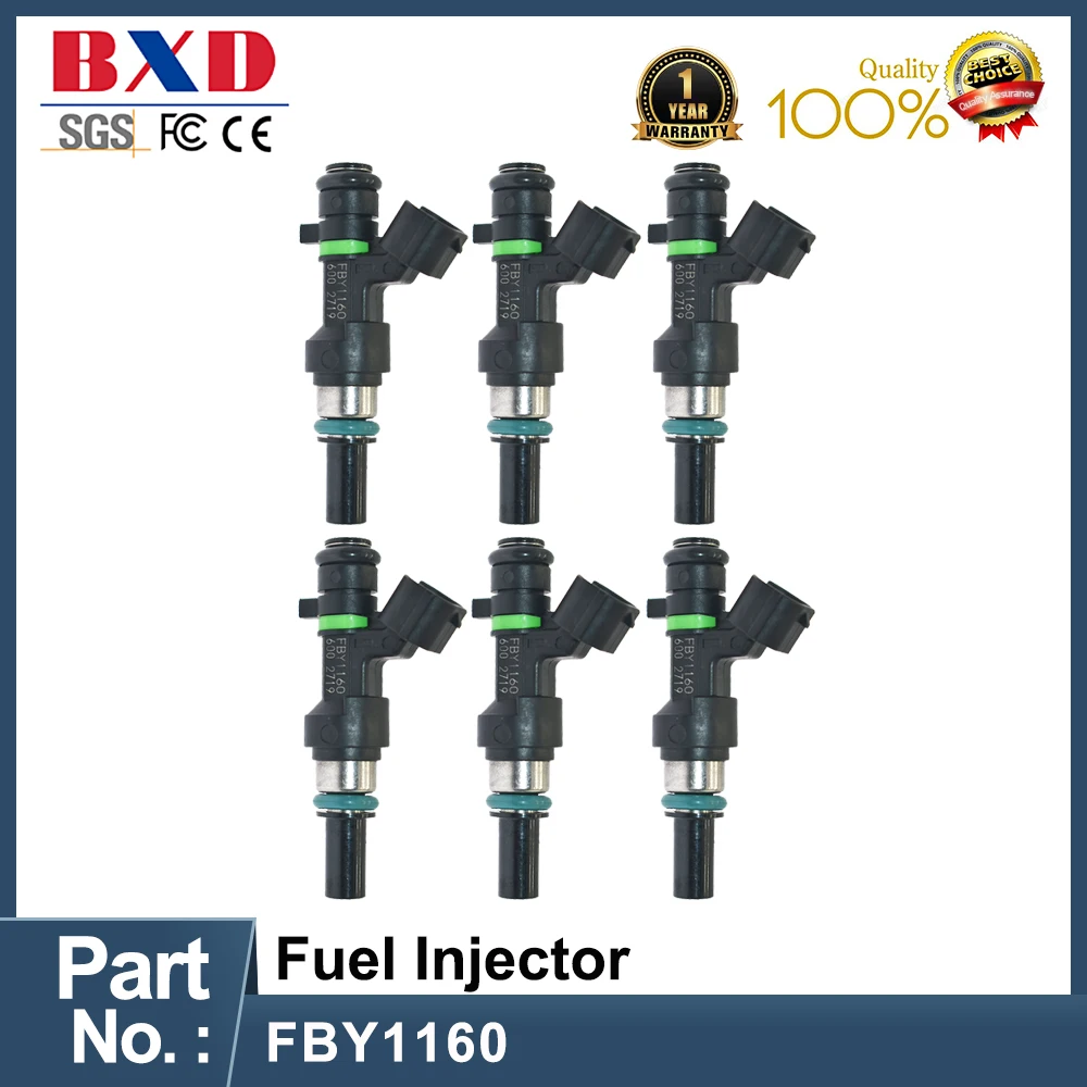 1/6PCS FBY1160 16600ED000 16600-ED000 Fuel Injector For Nissan Versa Tiida MARCH III (K12) HR16DE 1.6L