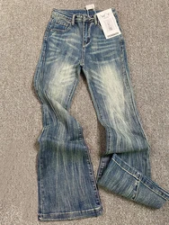 Jean Bleu Vintage pour Femme, Pantalon de Cowboy, Baggy Coréen, Harajuku, Large Denim, Surintendant, Esthétique des Années 90, Y2k, 2000, Vêtements Emo, 2023