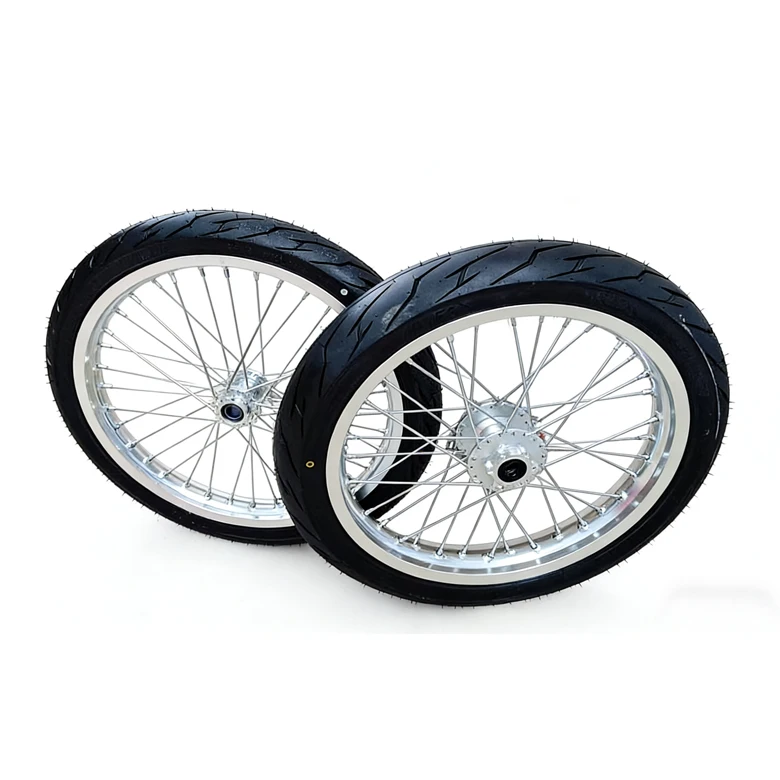 High Performance Dirt Ebike  Light Bee X LBX 17 Inch Supermoto Wheel Kit Chrome Plated Silver Rims 70/90-17 90/80-17 Tires