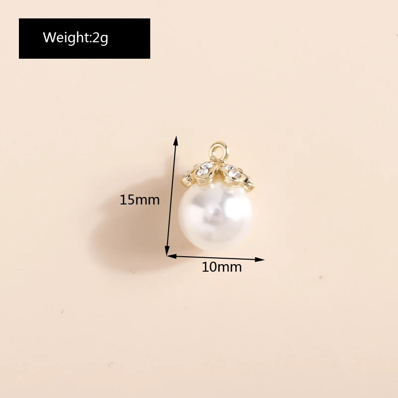 Leslie 4 stücke exquisite Kristall perle runde Hase Schmetterling Bowknot Charms für Ohrringe Halskette Armband DIY Schmuck Zubehör – Detail 9