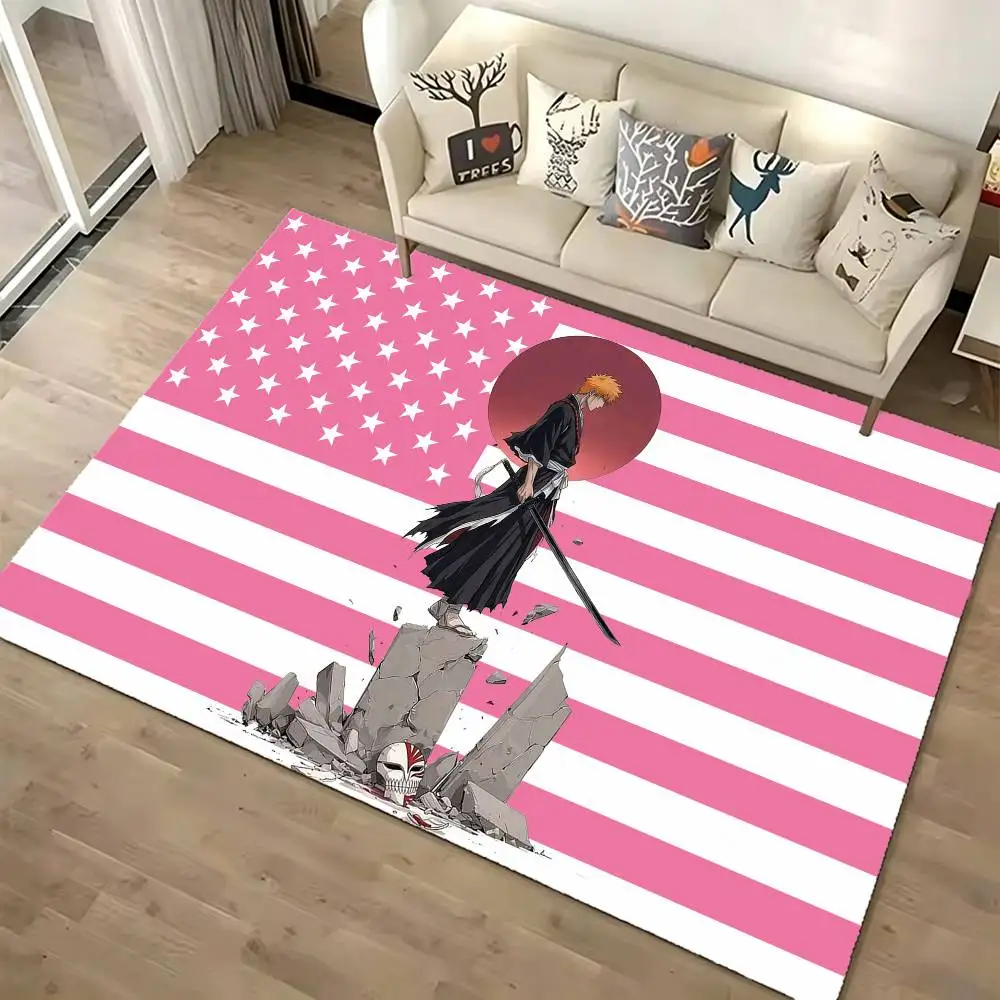 BLEACH-S I-Ichigo Kurosaki Floor Mat Bathroom Absorbent Mat Rugs Simple Door Dirt-resistant Mat Home Kitchen Mat
