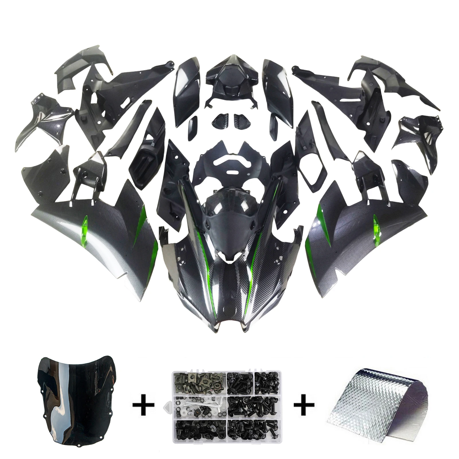 Topteng Injection Fairing Kit Bodywork ABS fit For Kawasaki Ninja H2 2015 2016 2017 2018 2019 2020 2021 2022 2023 2024 2025