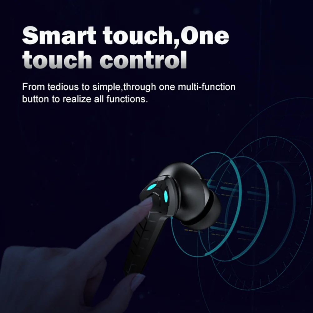 

1Set Earphone Superb Bass Wireless Earpiece Comfortable Fit Waterproof Headset for Workouts and Calls