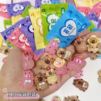 10/50pcs Capybara Random Pack Animals Labubu Model Mini Kapibare Action Figures Figurine Home Decoration Kids Gift