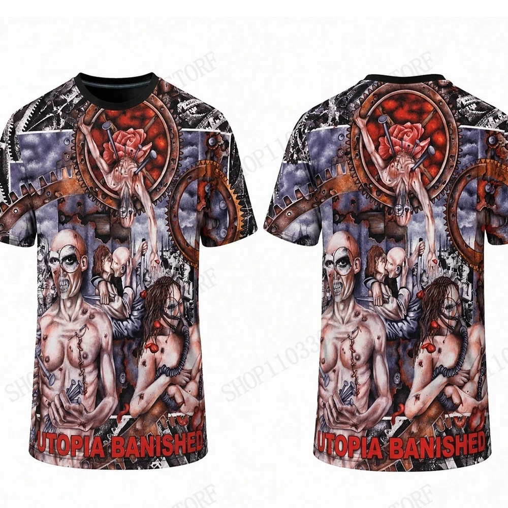 Death Band 3D Print T-shirt Men Women Fashion Street Running Hip Hop Sportwear Short Sleeve Tops Tees Rock Graphic Mens Clothing