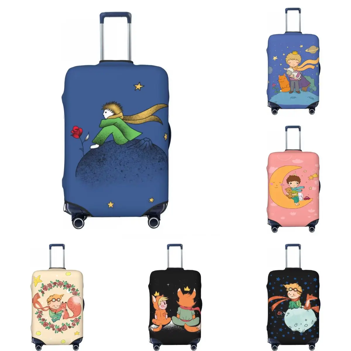 

The Little Prince Suitcase Cover Cartoon Cruise Trip Vacation Elastic Luggage Supplies Protector