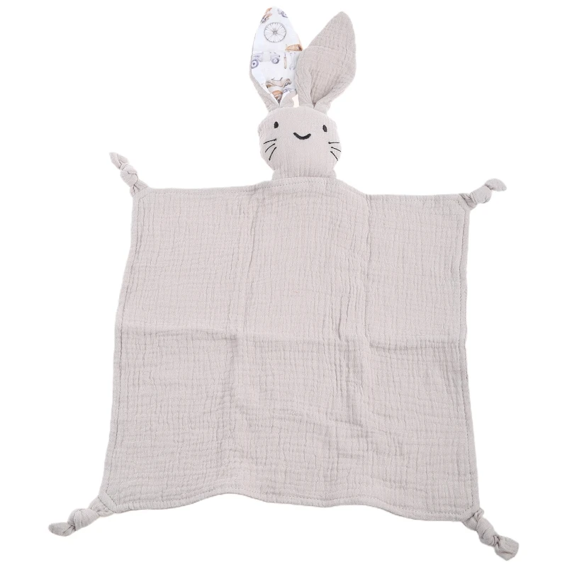 Baby Soothe Blanket  Rabbit for DOLL Appease Towel Comfort Sleeping Cuddling Toy Soft Gauze Bibs Teether Burp Cloth