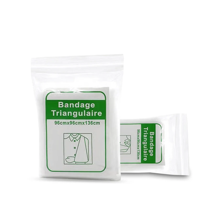 Bandage Triangulaire Non Tissé pour Premiers Secours, Sauvetage en Plein Air, Enveloppement de Bras d'Urgence, Fixation de Fracture de Support, Ceinture de Protection, 1 Pièce