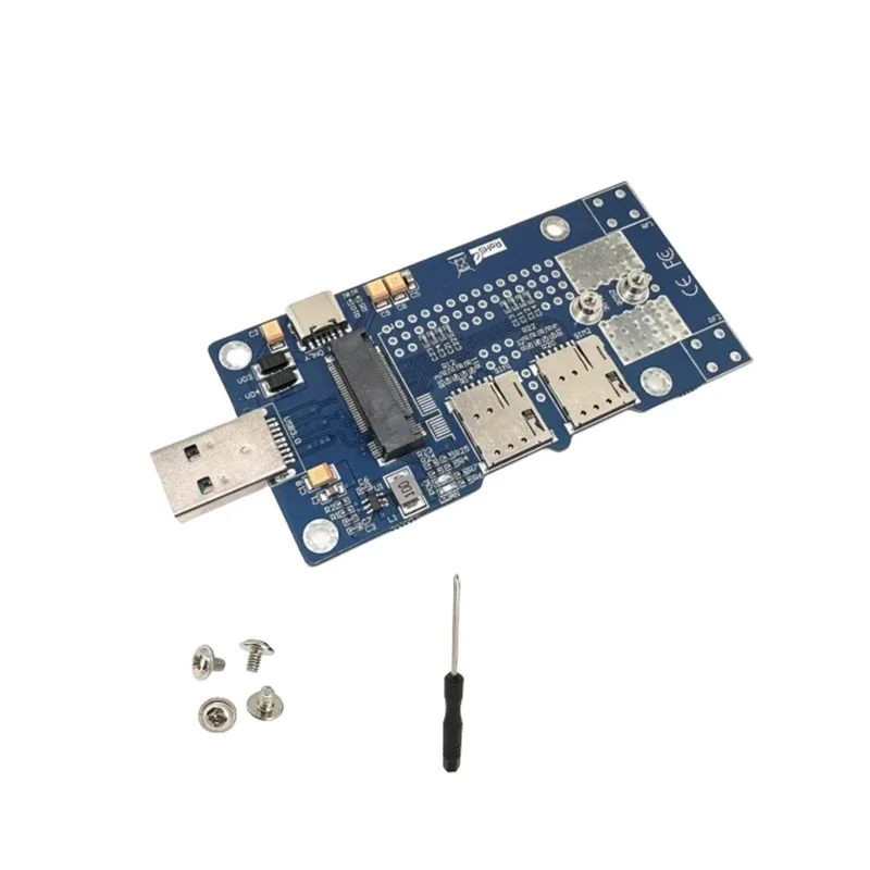 

Адаптер NGFF(M.2) к USB 3.0 с вспомогательным питанием и двумя слотами для SIM-карты NANO для модуля 3G/4G/5G