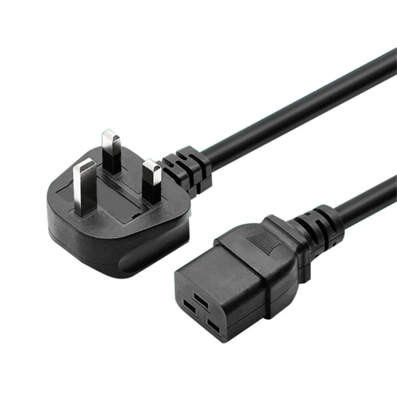 UK BS1363 13A 3Prong Male to C19 16A Female Power Adapters Cable for Notebook