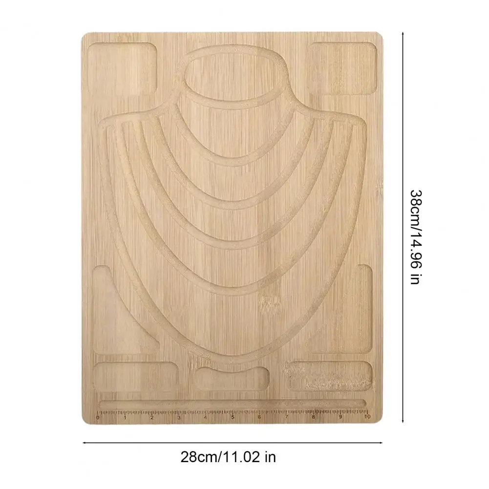 

DIY Jewelry Making Tray with Grooves Length Scales Eco-Friendly Multifunctional Necklace Design Organizer