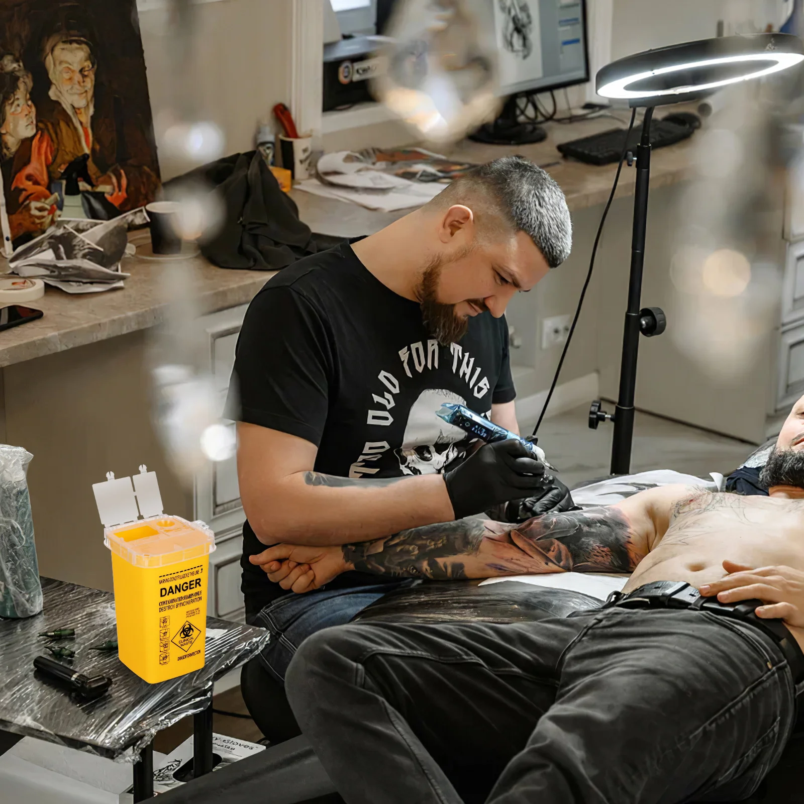 

1Pcs Sharps Container for Safe Needle Disposal Small Compact Medical Waste Box Travel-Friendly PP Material Used At Home Hospital