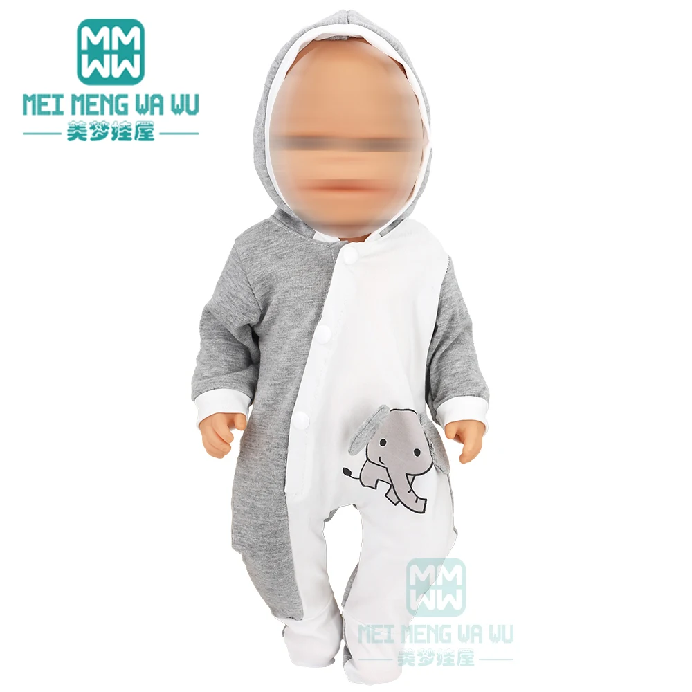 Doll clothes for 17inch 43 cm toy born doll accessories Jumpsuit clothes