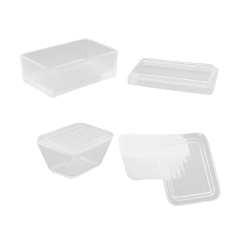 1Pc DIY Silicone Model Mold for 1:12 Dollhouse Mini Tableware Lunch Boxes Food Jar Dollhouse Accessories Kids Pretend Play Toys