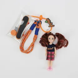 New Cute Doll Pendant Hanging Ornament DIY Change Clothes Car Key Ring Backpack Accessory for Barbie Doll