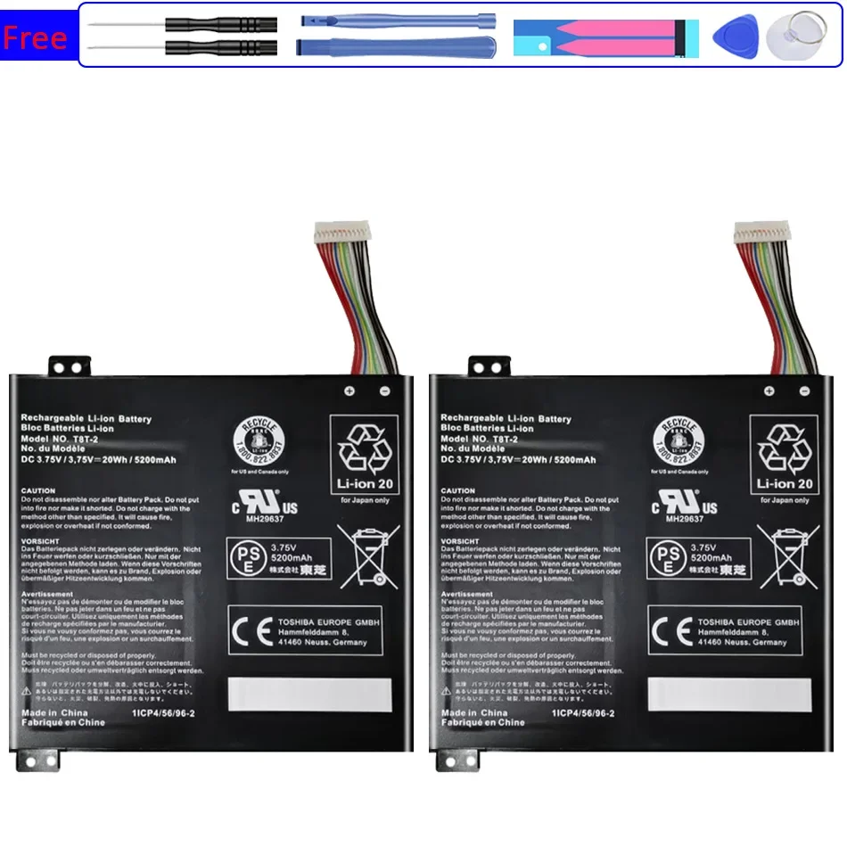 

Mobile Phone Battery T8T-2 5200mAh for Toshiba Satellite Click Mini L9W-B A000381560, T10TC, T8T-2 3.75V 20WH