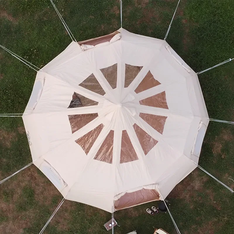 Outdoor Camping Water Drop Lotus Cotton Tent Rainproof Four Seasons Ball Tent for Picnic and Hotel Style Glamping