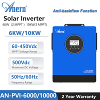 6KW 10KW Hybrid Solar Inverter 48V 6000W 10000W Pure Sine On Grid Off Grid 230V MPPT Solar Charge Controller PV 60-500V Wifi