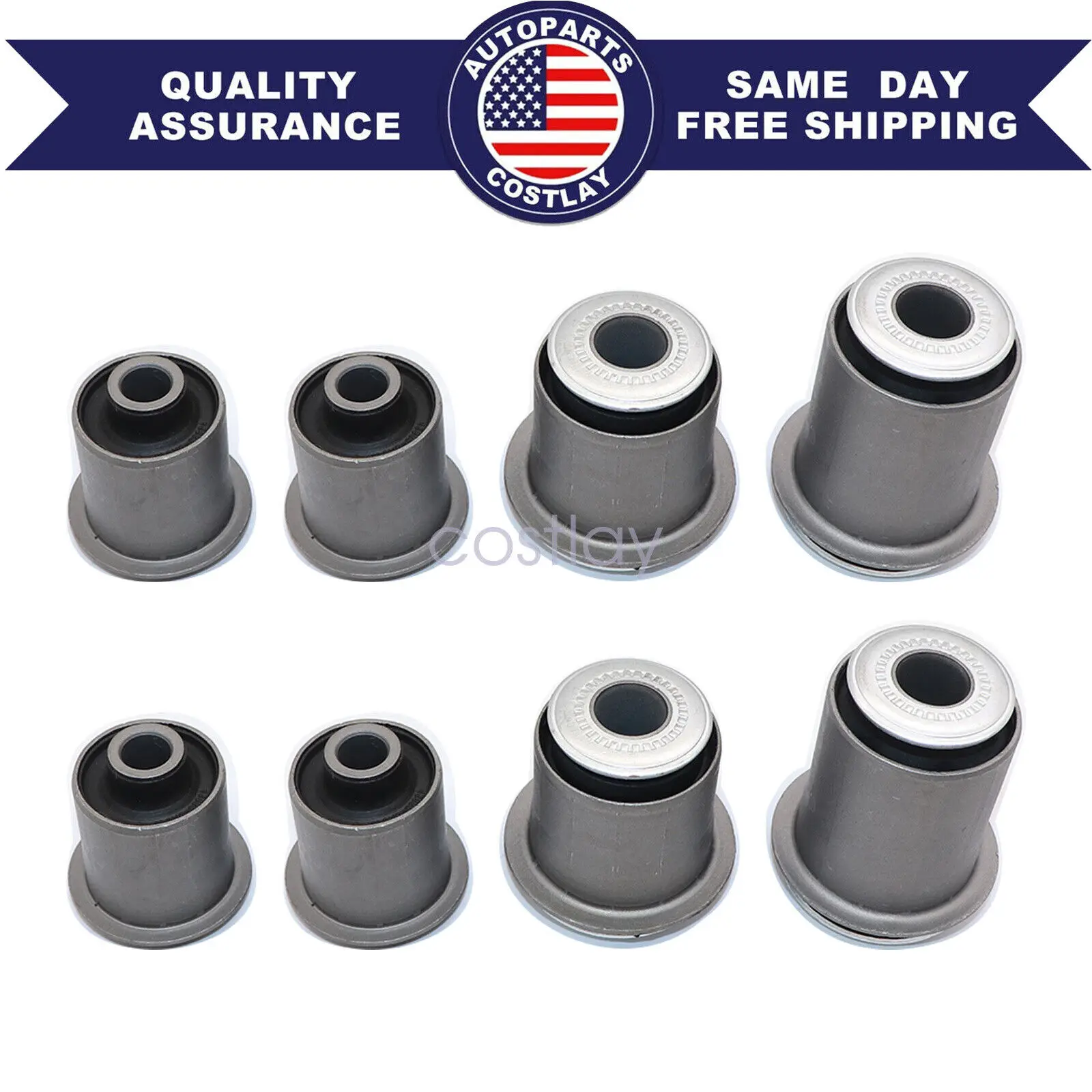 8pcs Front Upper & Lower Control Arm Bushing Kit  For TOYOTA TUNDRA SEQUOIA 2000-2007