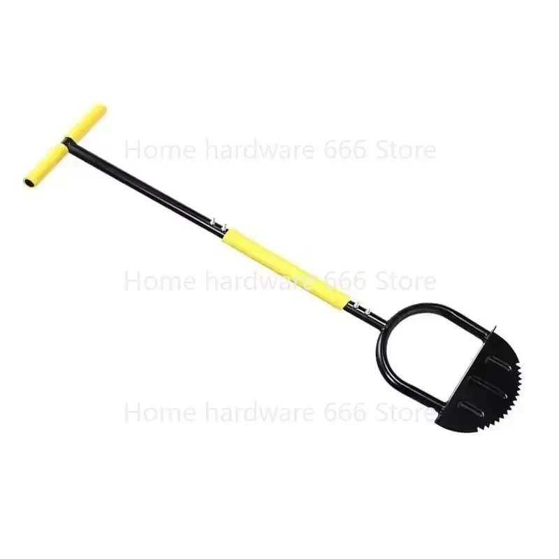 Manual Trimming Shovel with Handle, Half Moon Lawn Trimming Machine, Serrated Hand Lawn Trimming Tool, Step Trimming Shovel