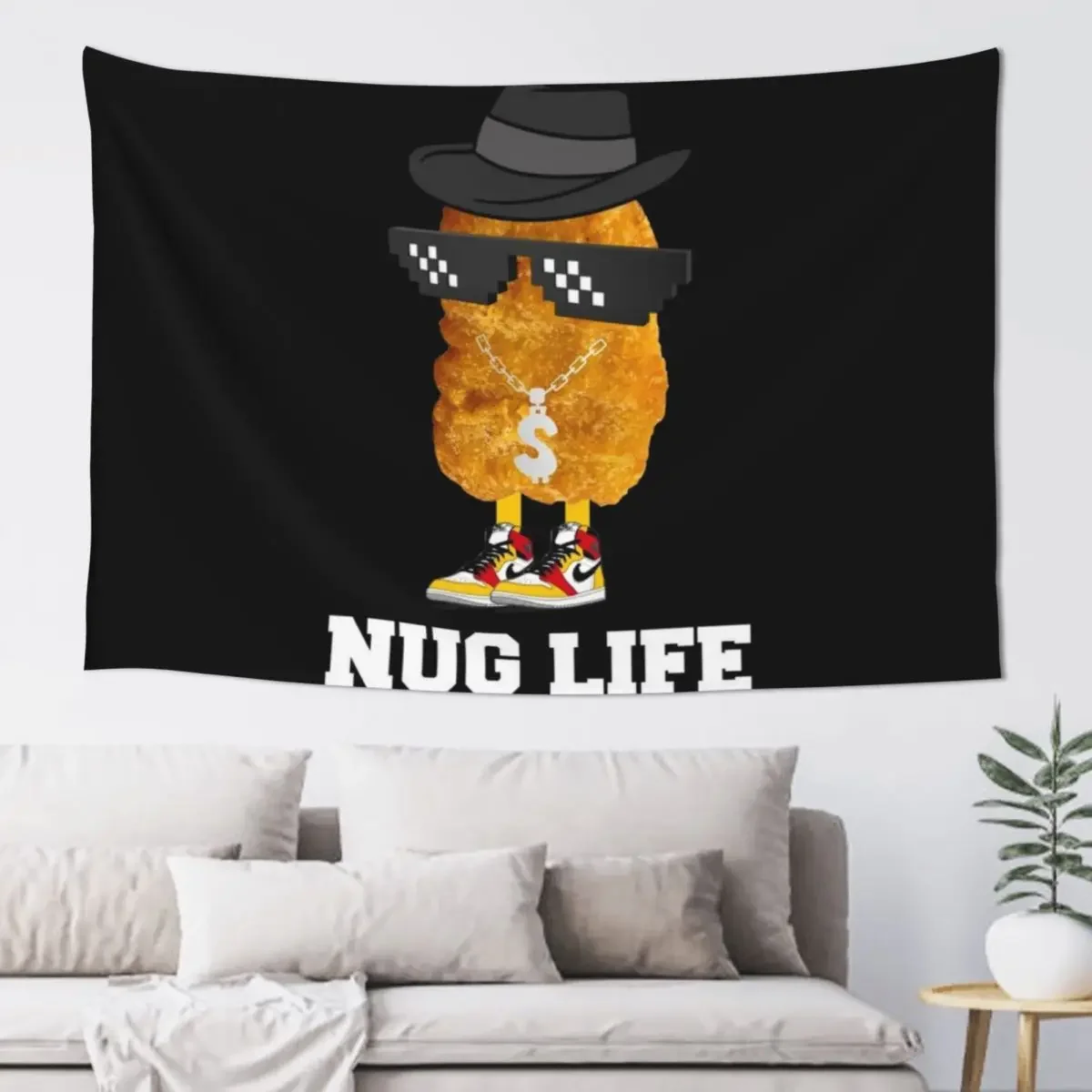 Nug Life McDonalds Chicken Nuggets Tapestry Cute Room Decor Hanging Wall Decorations For Room Tapestry