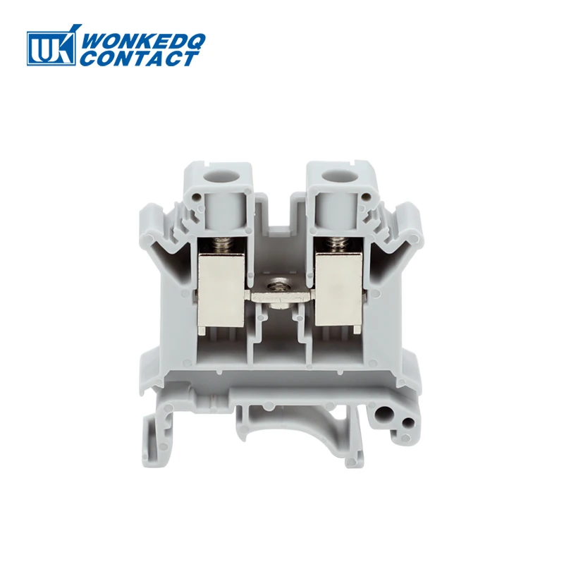 10Pcs UK10N UK10 Screw Feed-through DIN Rail Terminal Block UK 10mm Cable Plug Multi-color Universal Wire Electrical Connector