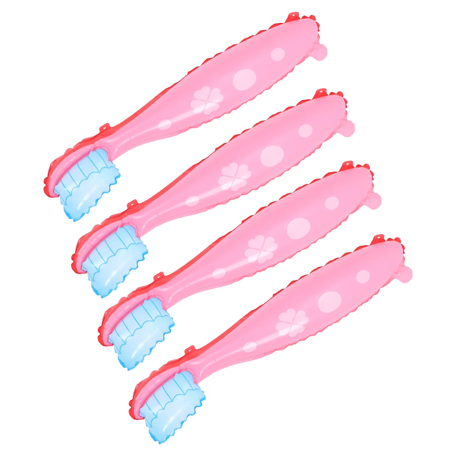 Grands ballons en forme de brosse à dents, 4 pièces, pour décorations de fête d'anniversaire, accessoires éducatifs engageants, ensemble de ballons géants