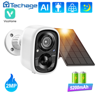 Techage 2MP Solar WIFI Camera Battery Waterproof PIR Motion Alarm Night Vision Monitor Low Powered Wireless CCTV Security Cam