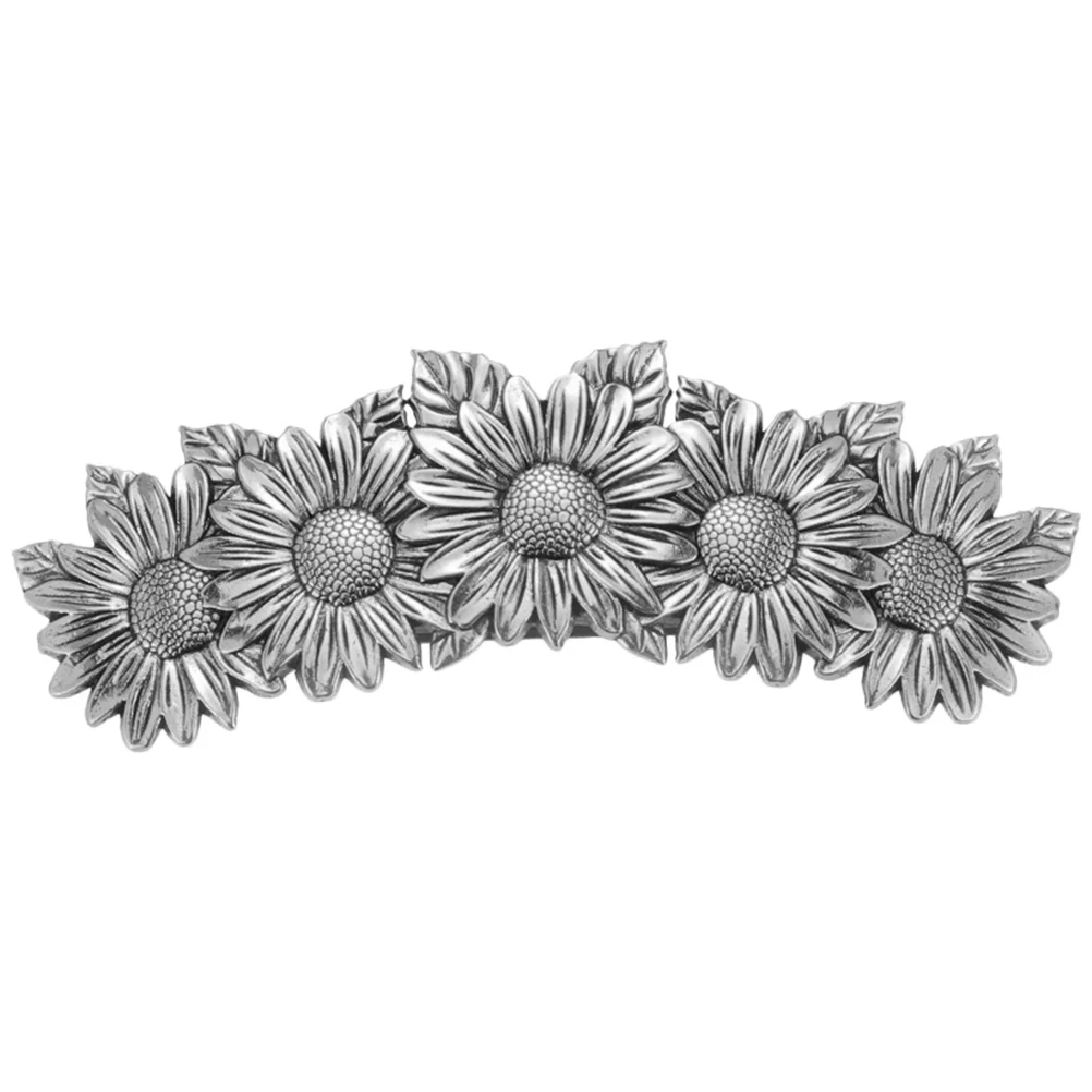 Vintage Daisy Barrette Sophisticated Hair Clip Sunflower Accessories Unique Barrettes for Women Thick Alloy Decorative Clips