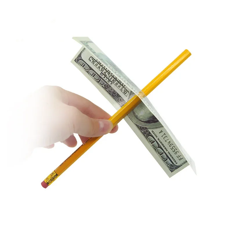 

5pcs/lot Penciltration (Pen Thru dollar) Misled Magic Tricks Close Up Performer Illusions Gimmick Magic Props Mentalism Street