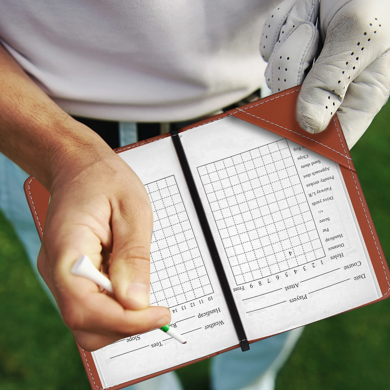 

Golf Score Book Pu Portable Scorecard Holder Durable Golfing Recording Tool Outdoor Score Keeping Notepad Golf Accessories Team