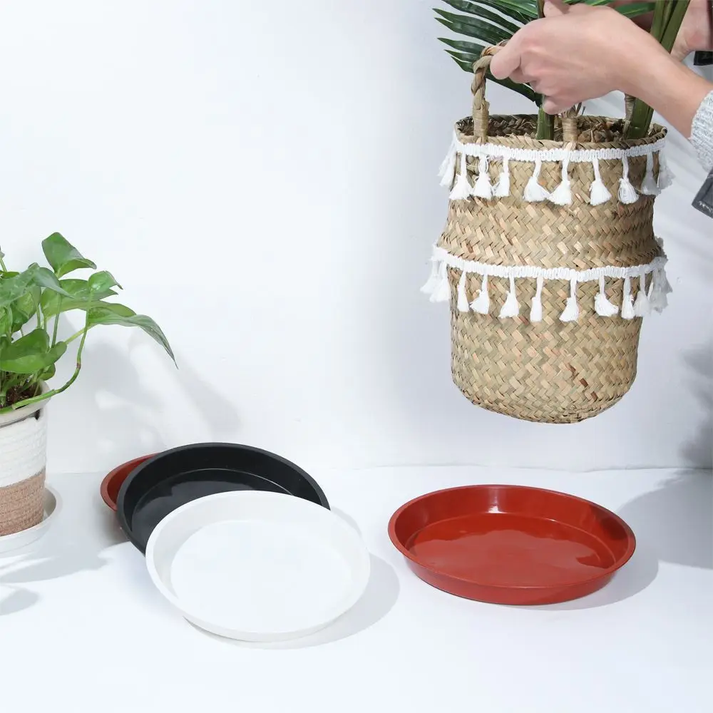 صواني تقطير بلاستيكية للأواني الداخلية والخارجية للزهور ، أطباق صينية مستديرة ، لوازم حدائق متينة ، 4 6 7 8 10 "، 3 100