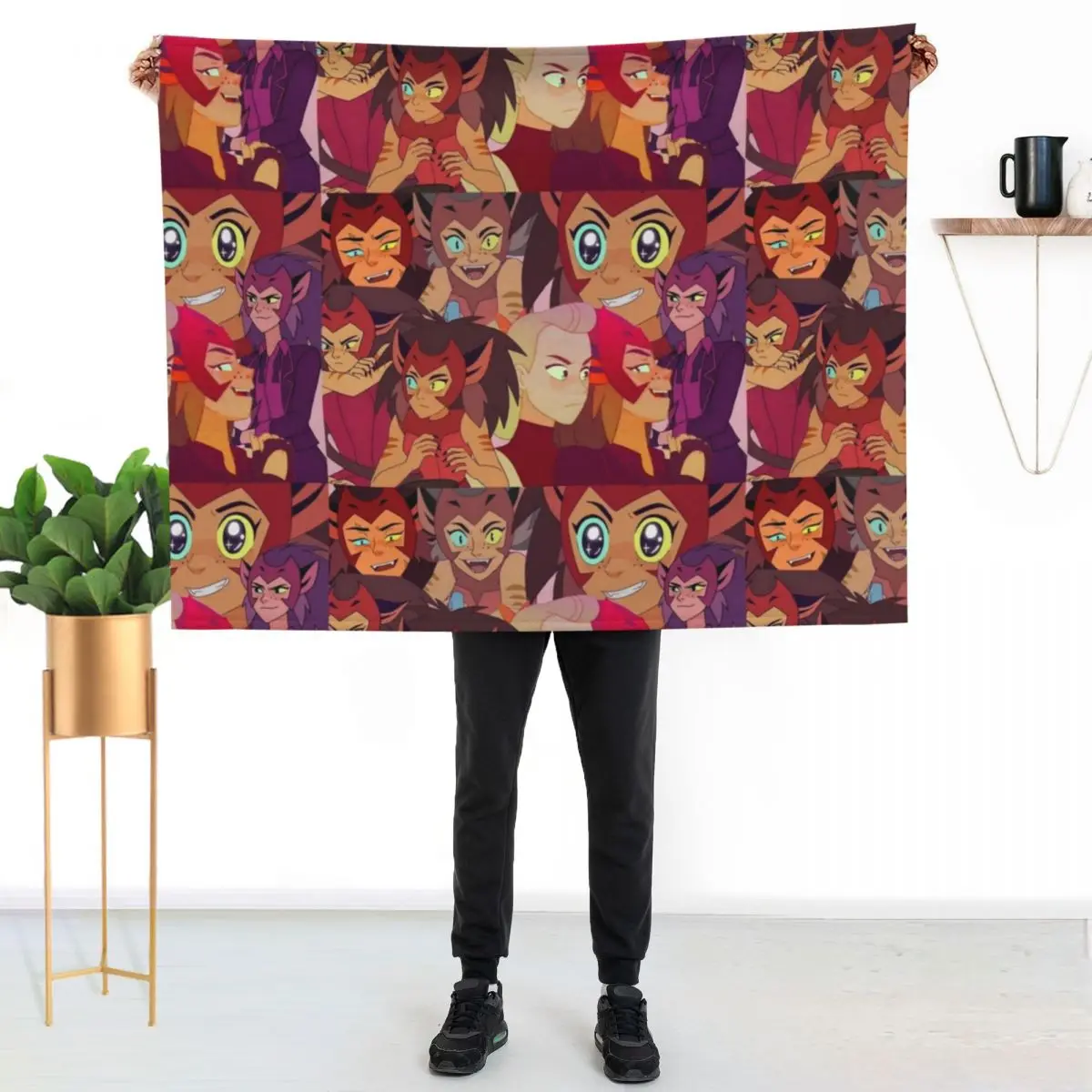 

Catra Collage Throw Blanket Cozy Home Blanket Gift for Christmas Holiday
