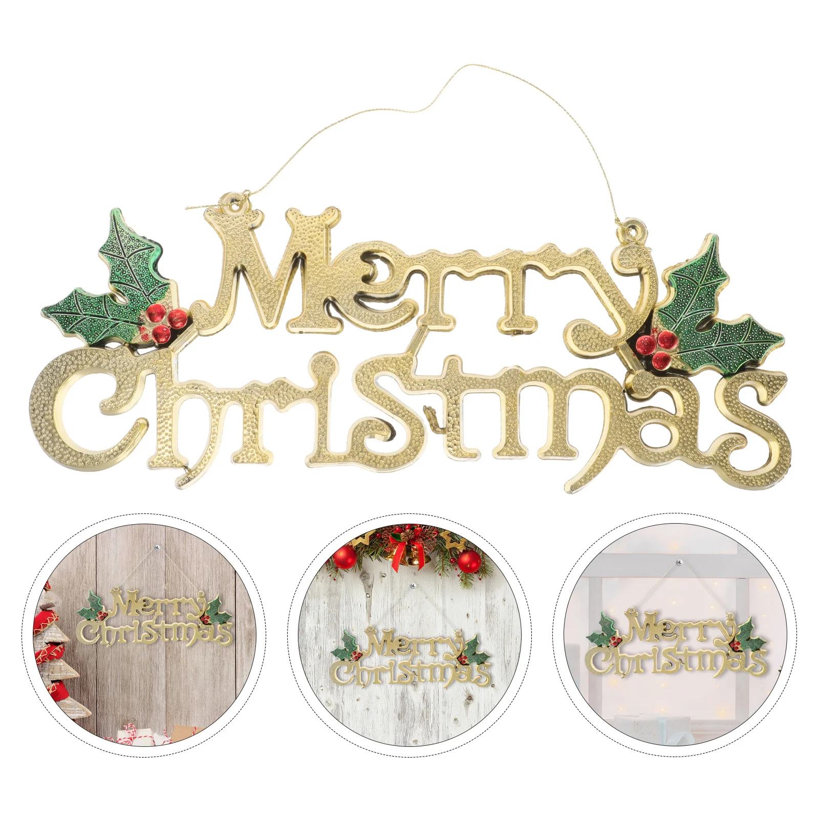 

Merry Christmas Letter Sign Unique Table Adornment Xmas Tree Hanging Decor Festive Office Gift